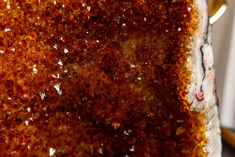 Citrine Cathedral Geode with Stalactite Flowers, Aaa Grade Orange Citrine i_did