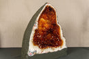 Pair of Citrine Cathedral Geodes with Stalactite Flowers, Aaa Grade Orange Citrine i_did