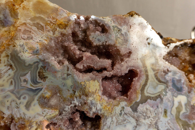 Pink Amethyst Slab on Stand of Aaa World Class Quality collective
