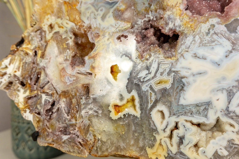Pink Amethyst Slab on Stand of Aaa World Class Quality collective