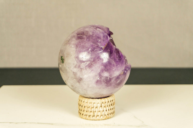 Amethyst Sphere with Deep Purple and Large Amethyst Points collective