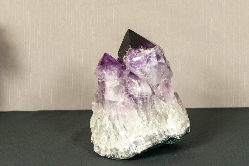 Deep Purple Amethyst Cluster with Extra Large Amethyst Points, Aaa Grade collective