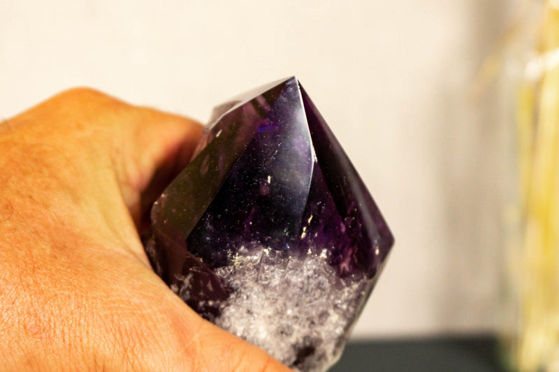 X-Large Bahia Amethyst Scepter with Phantoms on Display, Dragon Tooth Amethyst i_did