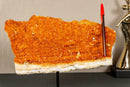 Deep Orange Citrine Cluster with Galaxy Druzy on Metal Stand collective