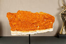 Deep Orange Citrine Cluster with Galaxy Druzy on Metal Stand collective