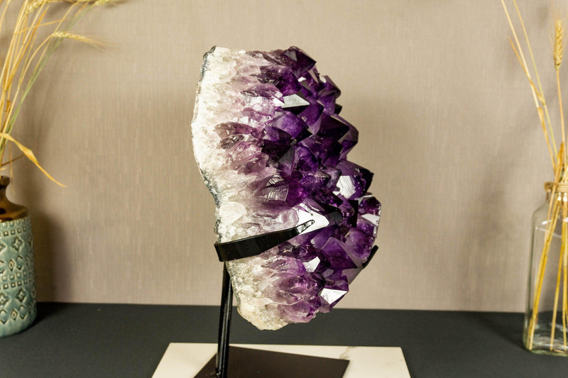 Amethyst Cluster with Extra Large and Deep Purple Amethyst Points, Aaa Quality collective