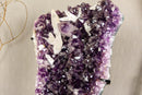 Deep Purple Amethyst Cluster with Calcite Points collective