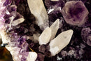 Deep Purple Amethyst Cluster with Calcite Points collective