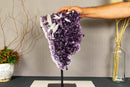 Deep Purple Amethyst Cluster with Calcite Points collective