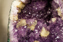 Small Purple Amethyst Cathedral Geode with Stalactite Flowers and Calcite i_did