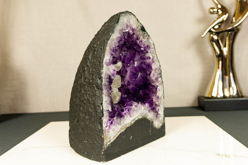 Small Amethyst Cathedral Geode with Calcite, Deep Purple, Aaa Quality i_did