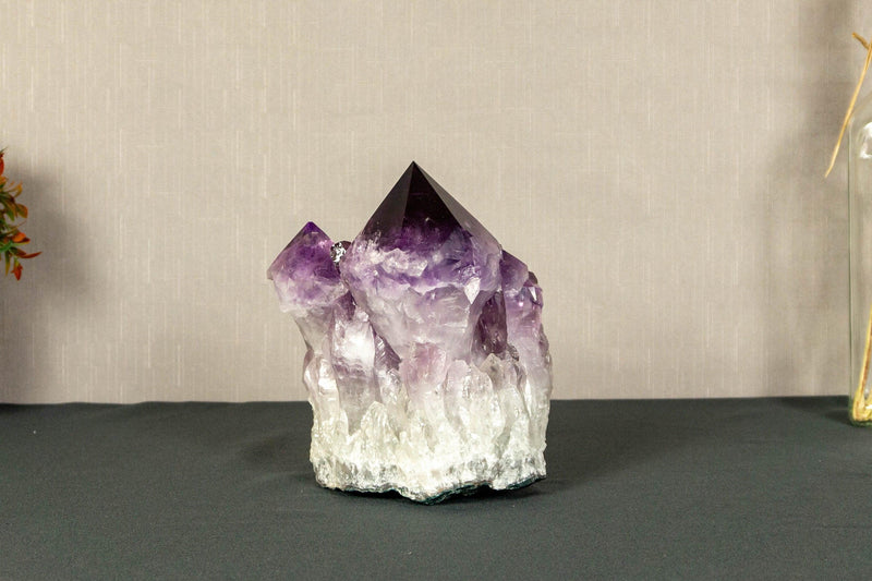 Deep Purple Amethyst Cluster with Extra Large Amethyst Points, Aaa Grade collective