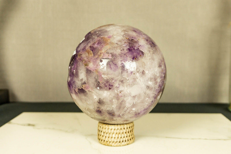 Amethyst Sphere with Deep Purple and Large Amethyst Points collective