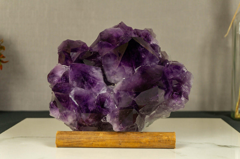 Amethyst Cluster with Extra Large Deep Purple Amethyst Points, Aaa Quality collective