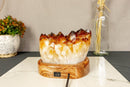 Citrine Crystal Table Lamp with High Quality Deep Orange Citrine Cluster collective