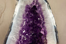 Tall Amethyst Geode Cathedral with Banded Agate, Deep Purple Amethyst collective