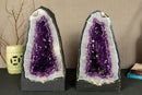 Tall Amethyst Geode Cathedral with Banded Agate, Deep Purple Amethyst collective