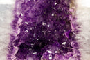 Tall Amethyst Geode Cathedral with Banded Agate, Deep Purple Amethyst collective