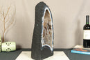 Rare Sugar Coat Amethyst Cathedral Geode on Banded Agate, 17&quot; Tall 12.8 Kg - 28.2 lb Galaxy Druzy Amethyst Geode collective