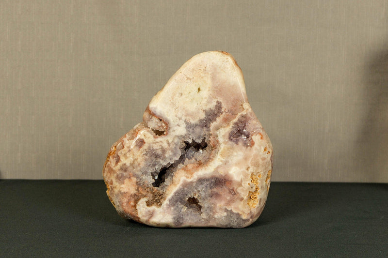 Free Form cut Pink Amethyst Geode Cluster with Rose and Purple Amethyst Druzy collective