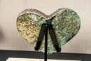Large Amethyst Heart with Grape Jelly Purple Amethyst Druzy, Aaa Quality collective