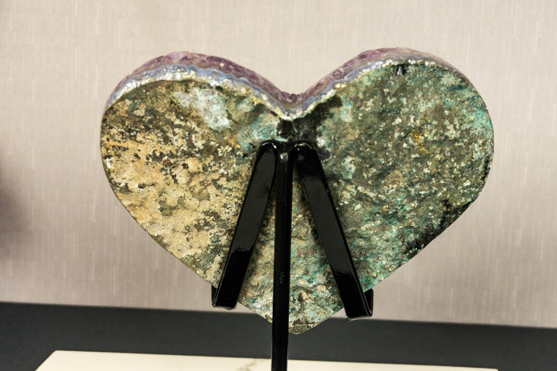 Large Amethyst Heart with Grape Jelly Purple Amethyst Druzy, Aaa Quality collective