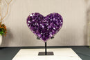 Large Amethyst Heart with Grape Jelly Purple Amethyst Druzy, Aaa Quality collective
