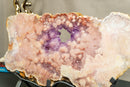 World Class Large Pink Amethyst Geode Slab with Pink and Purple Amethyst Druzy collective