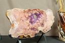 World Class Large Pink Amethyst Geode Slab with Pink and Purple Amethyst Druzy collective