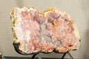 World Class Large Pink Amethyst Geode Slab with Pink and Purple Amethyst Druzy collective