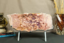 World Class Large Pink Amethyst Geode Slab with Pink and Purple Amethyst Druzy collective