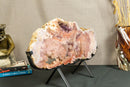 World Class Large Pink Amethyst Geode Slab with Pink and Purple Amethyst Druzy collective