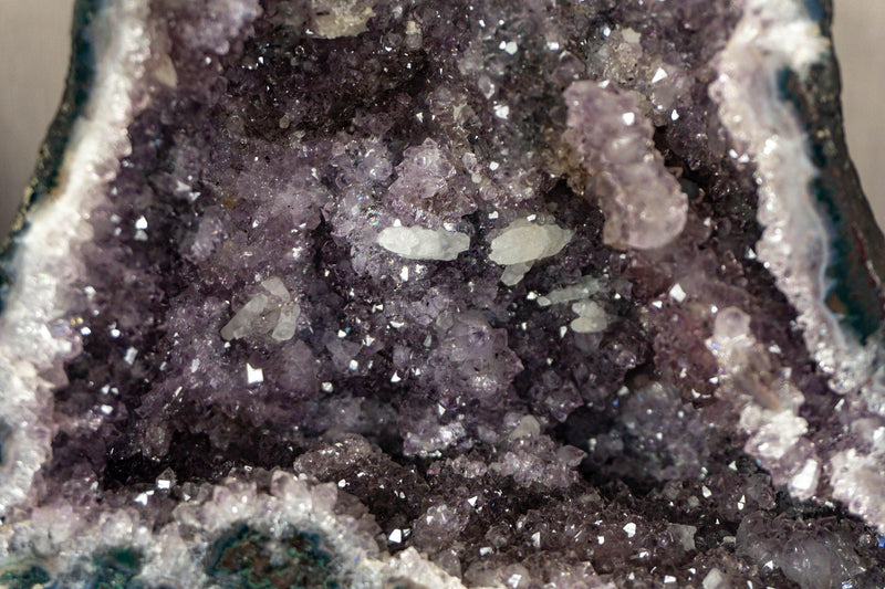 Rare Amethyst Cathedral Geode with Flower Stalactites and Double Terminated Points i_did