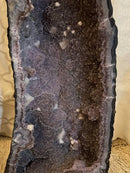 Pair of Museum Grade Amethyst Cathedral Geodes with Galaxy Druzy (Sugar Coat) collective