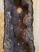 Pair of Museum Grade Amethyst Cathedral Geodes with Galaxy Druzy (Sugar Coat) collective