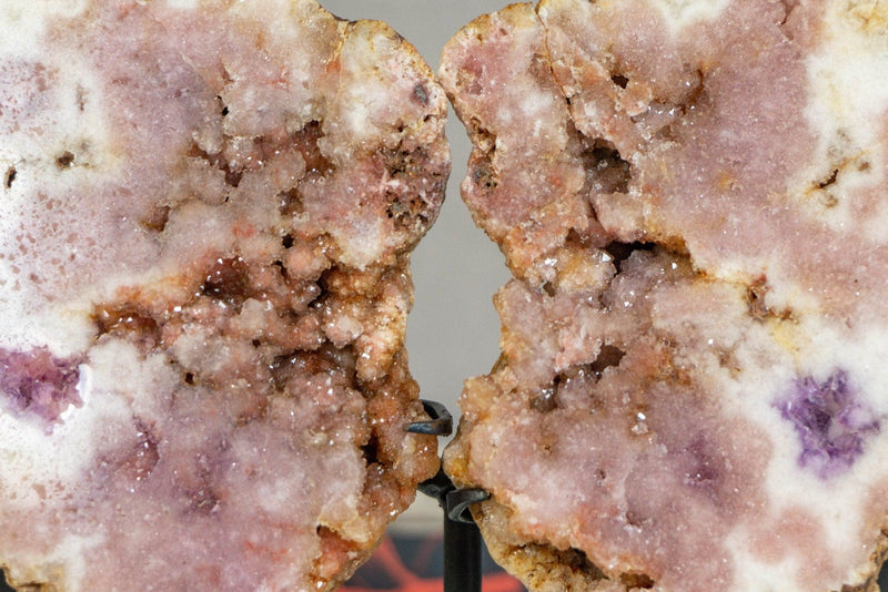 Small Pink Amethyst Geode Wings, Butterfly Angel Wings collective