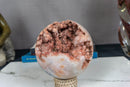 Pink Amethyst Sphere with Pink and Red Amethyst Druzy collective
