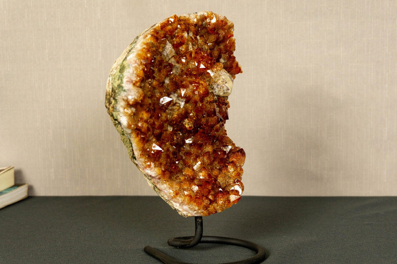 Deep Orange Citrine Cluster with X Large Citrine Points, Aaa Grade collective