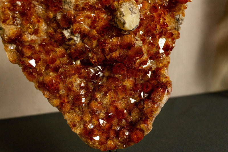 Deep Orange Citrine Cluster with X Large Citrine Points, Aaa Grade collective