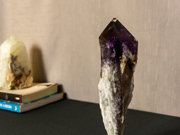 X-Large Bahia Amethyst Scepter with Phantoms on Display, Dragon Tooth Amethyst i_did