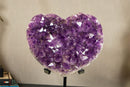 Large Amethyst Heart with X Large Purple Amethyst Druzy collective