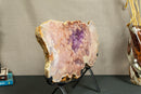 World Class Large Pink Amethyst Geode Slab with Pink and Purple Amethyst Druzy collective