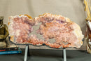 World Class Large Pink Amethyst Geode Slab with Pink and Purple Amethyst Druzy collective