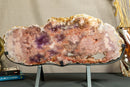 World Class Large Pink Amethyst Geode Slab with Pink and Purple Amethyst Druzy collective