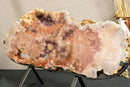 World Class Large Pink Amethyst Geode Slab with Pink and Purple Amethyst Druzy collective
