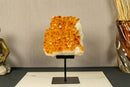 Deep Orange Citrine Cluster Crystal on Stand with Large Citrine Points collective