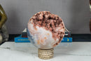 Pink Amethyst Sphere with Pink and Red Amethyst Druzy collective