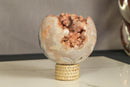 Pink Amethyst Sphere with Pink and Red Amethyst Druzy collective