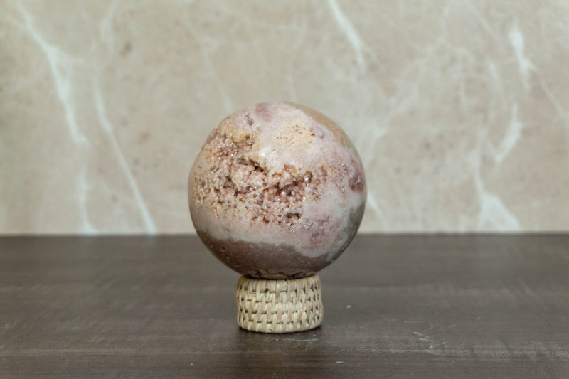 Pink Amethyst Druzy Sphere, Pink Amethyst Crystal Ball/Globe/Orb collective