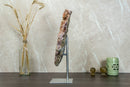 Rare Multicolored Pink Amethyst Geode Slab on Stand collective